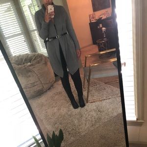 Loft waterfall sweater (belt not included!)